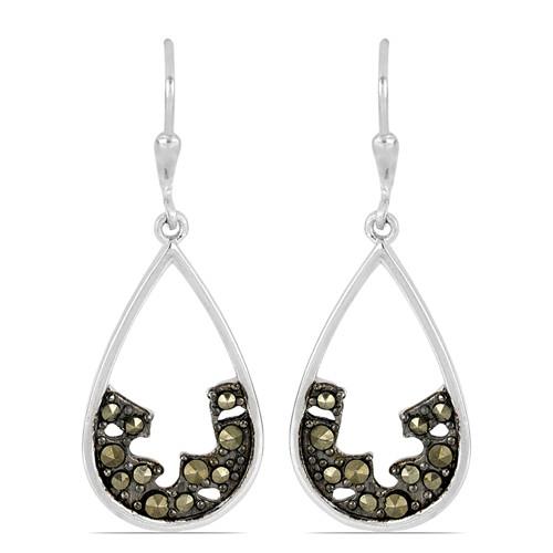 BUY 925 SILVER AUSTRIAN MARCASITE GEMSTONE  EARRINGS